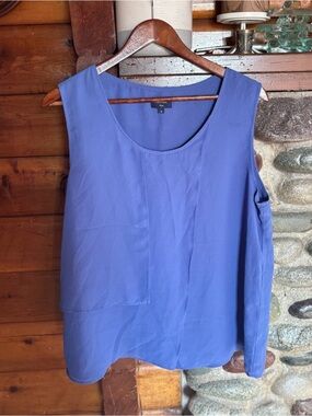 Reitmans Layered Sleeveless Flowy Blouse Tank Top Blue / Purple Plus Size 14